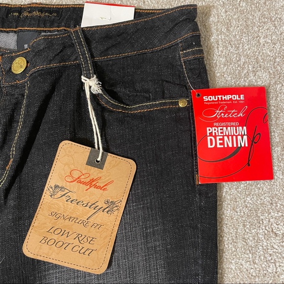Southpole Stretch Low Rise Boot Cut Premium Denim Jeans 
Women’s size 11 - Picture 3 of 6